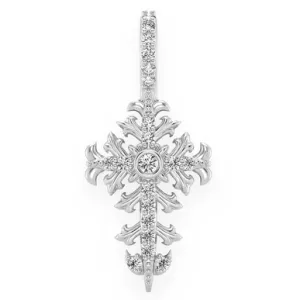 0.10CTW Filigree Cross Pendant