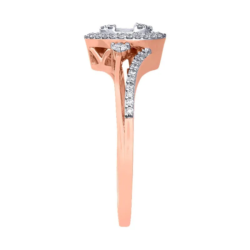 1/4ctw Diamond Marquise Halo Engagement Ring