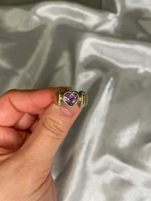 14K CHUNKY AMETHYST HEARTBREAKER