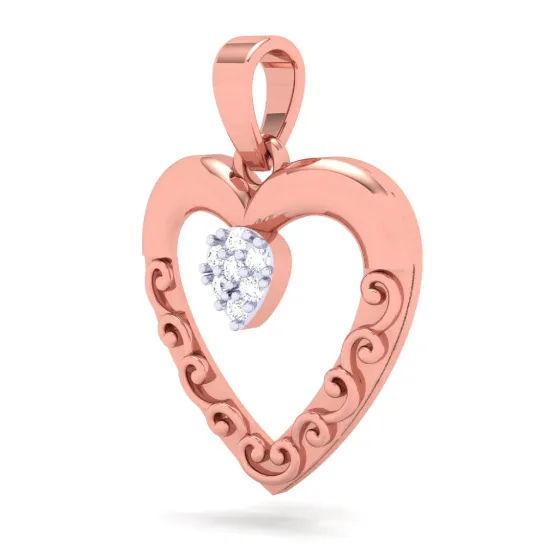 18k Sleek And Sophisticated Yellow Gold Diamond Pendant From The P.c Chandra Jewellers