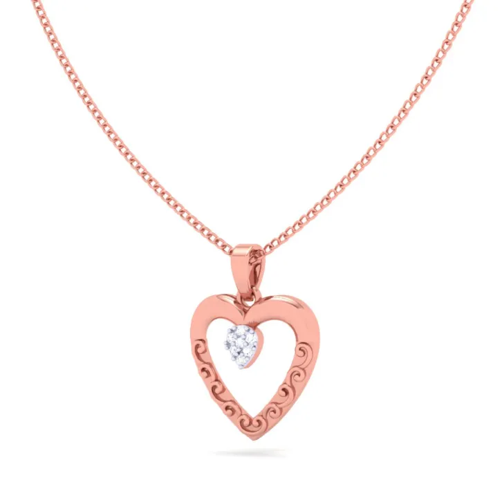 18k Sleek And Sophisticated Yellow Gold Diamond Pendant From The P.c Chandra Jewellers