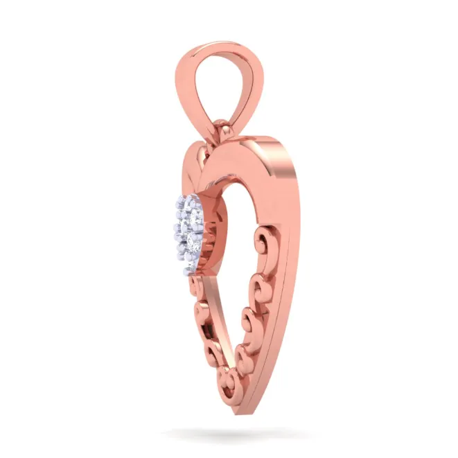 18k Sleek And Sophisticated Yellow Gold Diamond Pendant From The P.c Chandra Jewellers