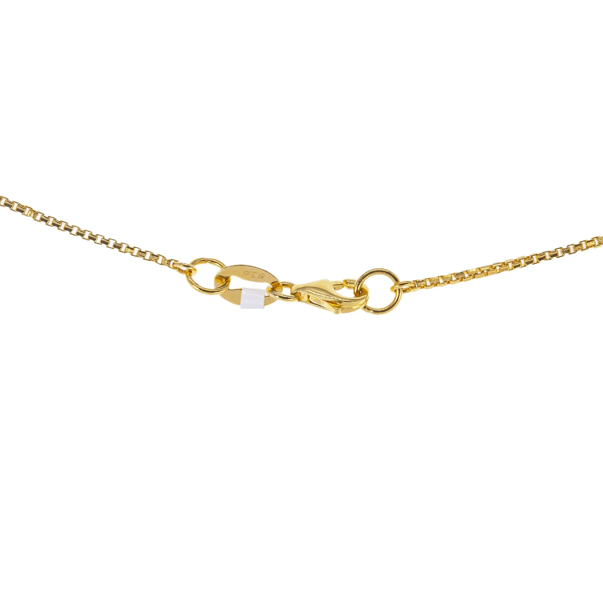 22K Multi-Tone Gold Beaded Chain Necklace (22.8gm)