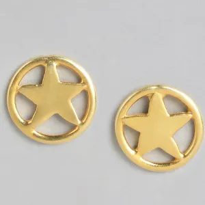 92.5 Silver Star Loop Stud Earrings