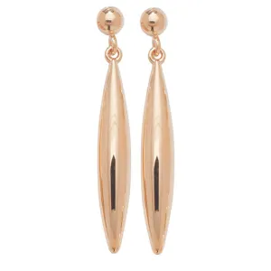 9cT Rose Gold Drop Earrings