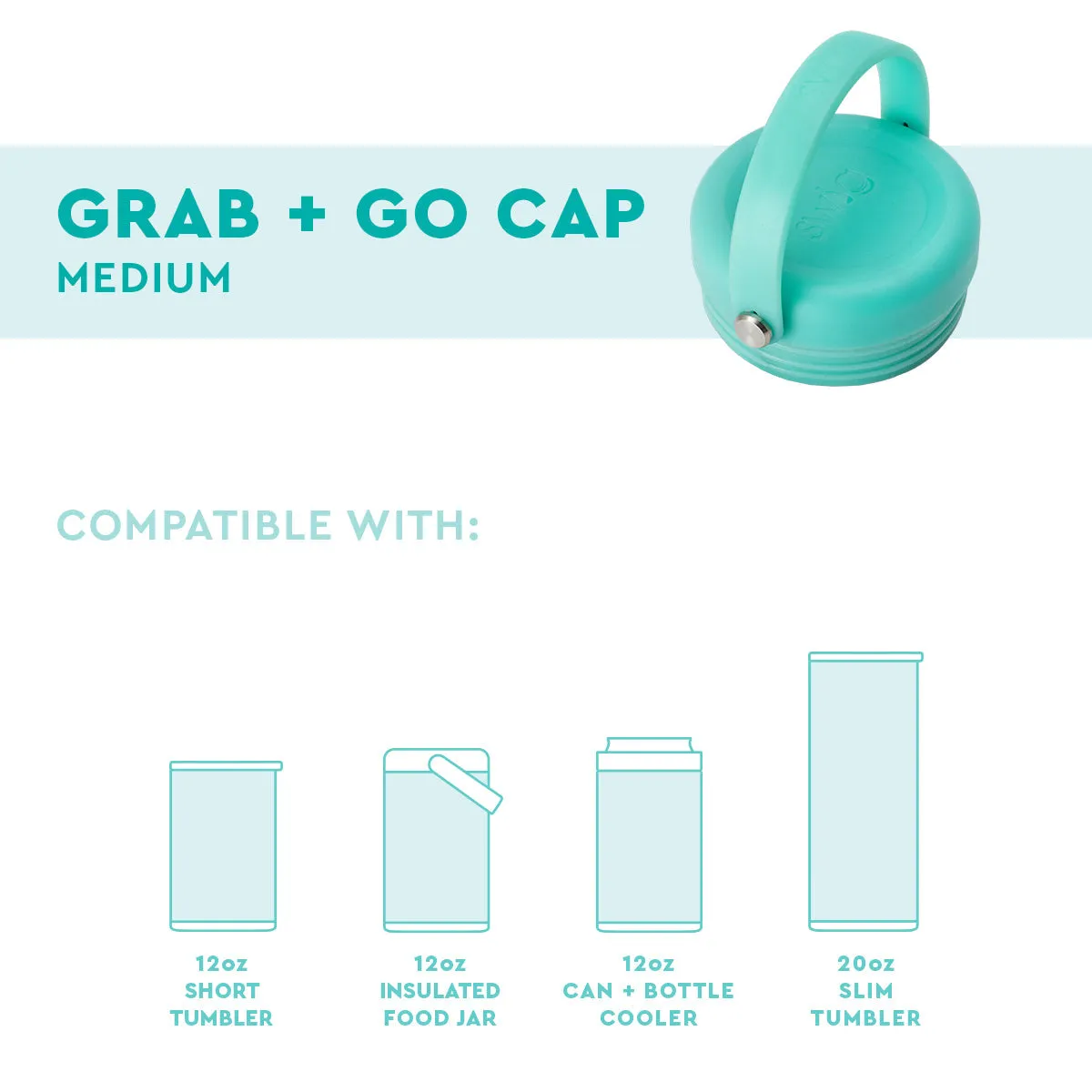 Aqua Grab   Go Cap 12oz Short Tumbler