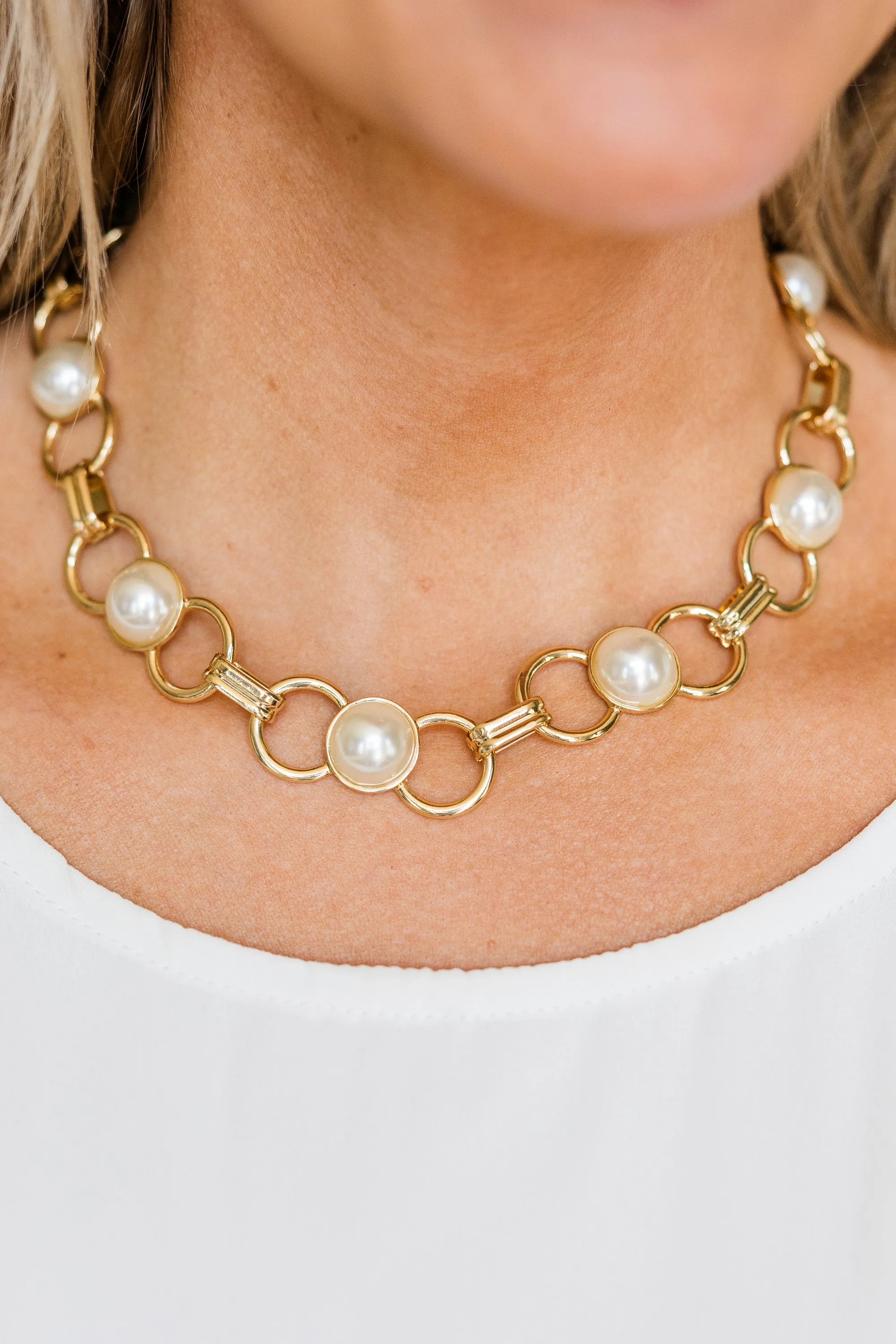 Around City Streets Necklace, Gold