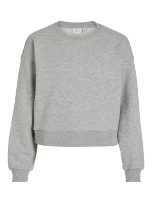 Astakka Stud Sweatshirt - Light Grey Melange