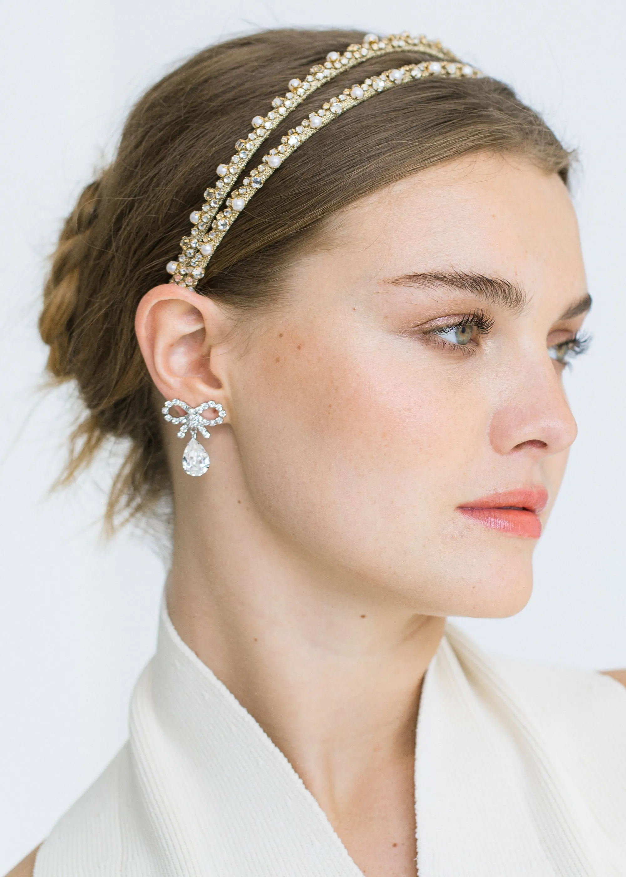 Bernie Earrings -- Crystal