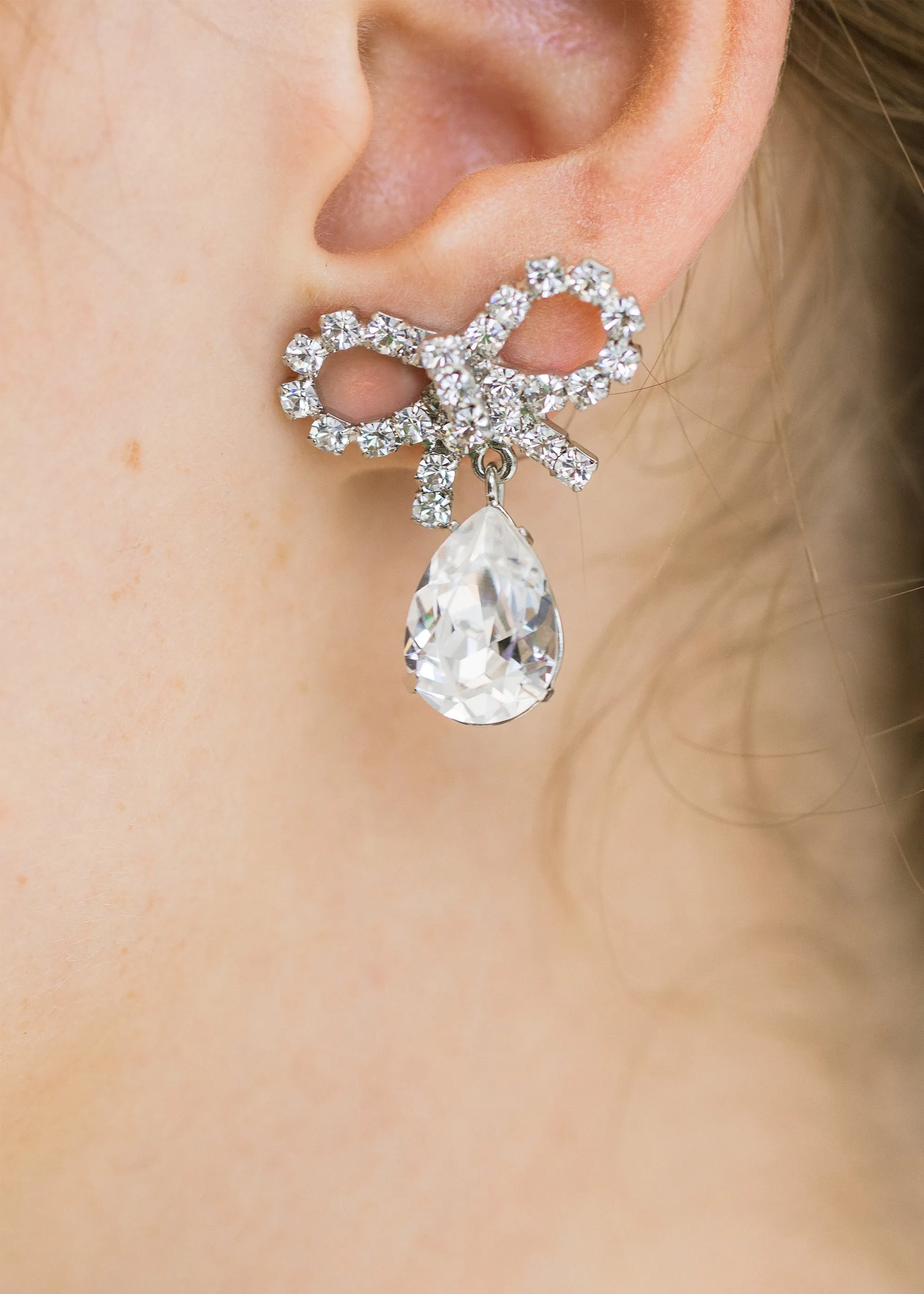 Bernie Earrings -- Crystal