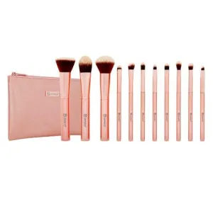 BH Cosmetics Metal Rose - 11 Piece Brush Set With Cosmetic Bag
