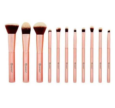 BH Cosmetics Metal Rose - 11 Piece Brush Set With Cosmetic Bag