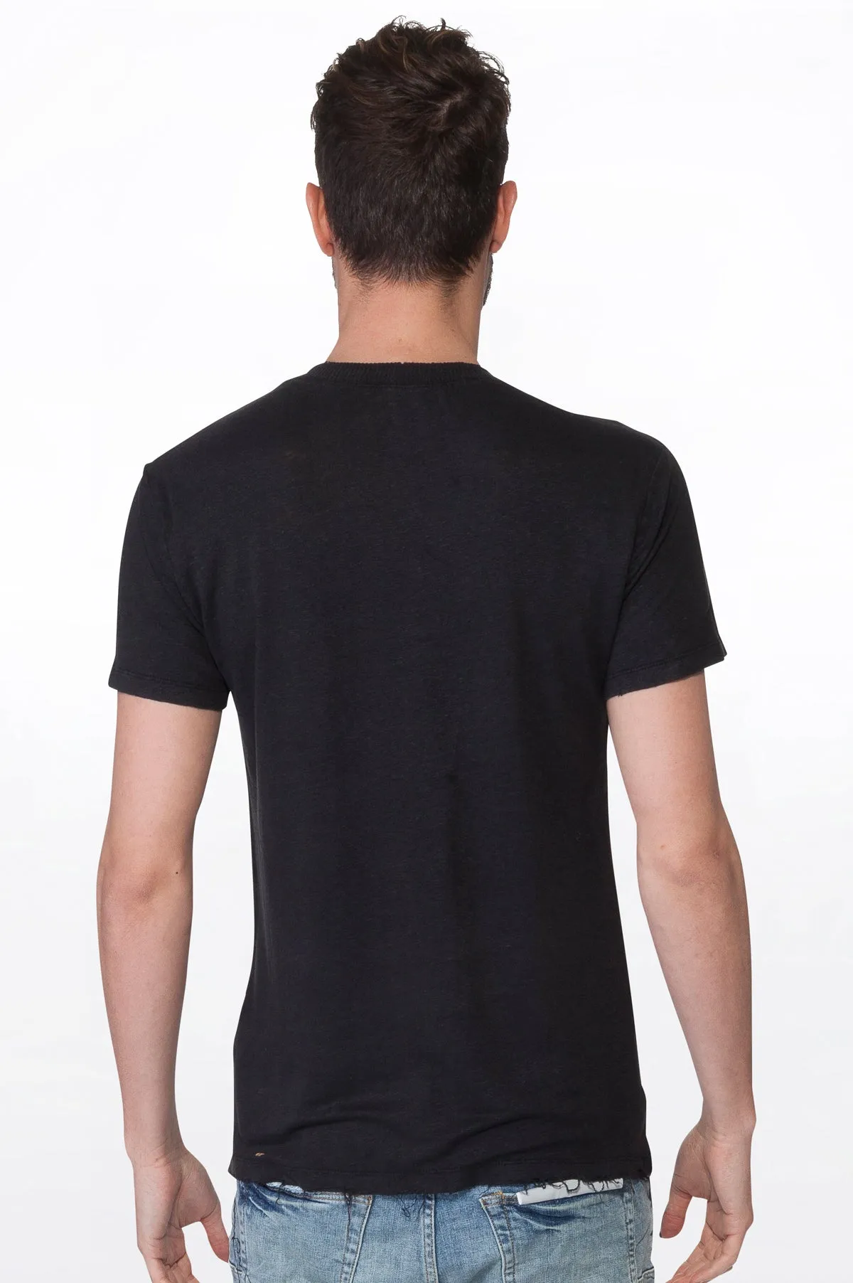 Black Men's Linen Shirt