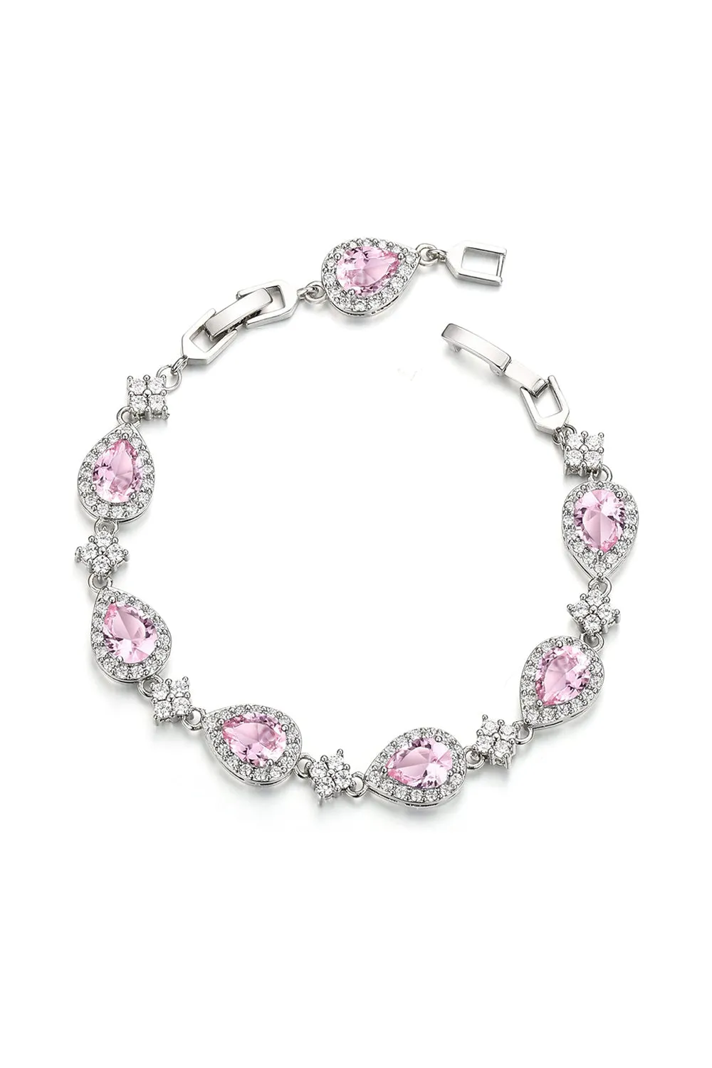 Black Zirconia Classic Teardrop Tennis Bracelets with Rhinestone