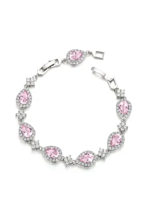 Black Zirconia Classic Teardrop Tennis Bracelets with Rhinestone