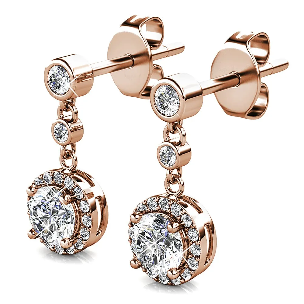 Boxed Sacred Circle Jewellery Set embellished with Crystal from SWAROVSKI in Rose Gold