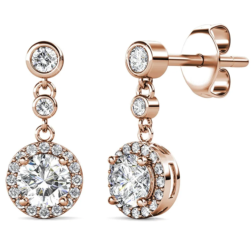 Boxed Sacred Circle Jewellery Set embellished with Crystal from SWAROVSKI in Rose Gold