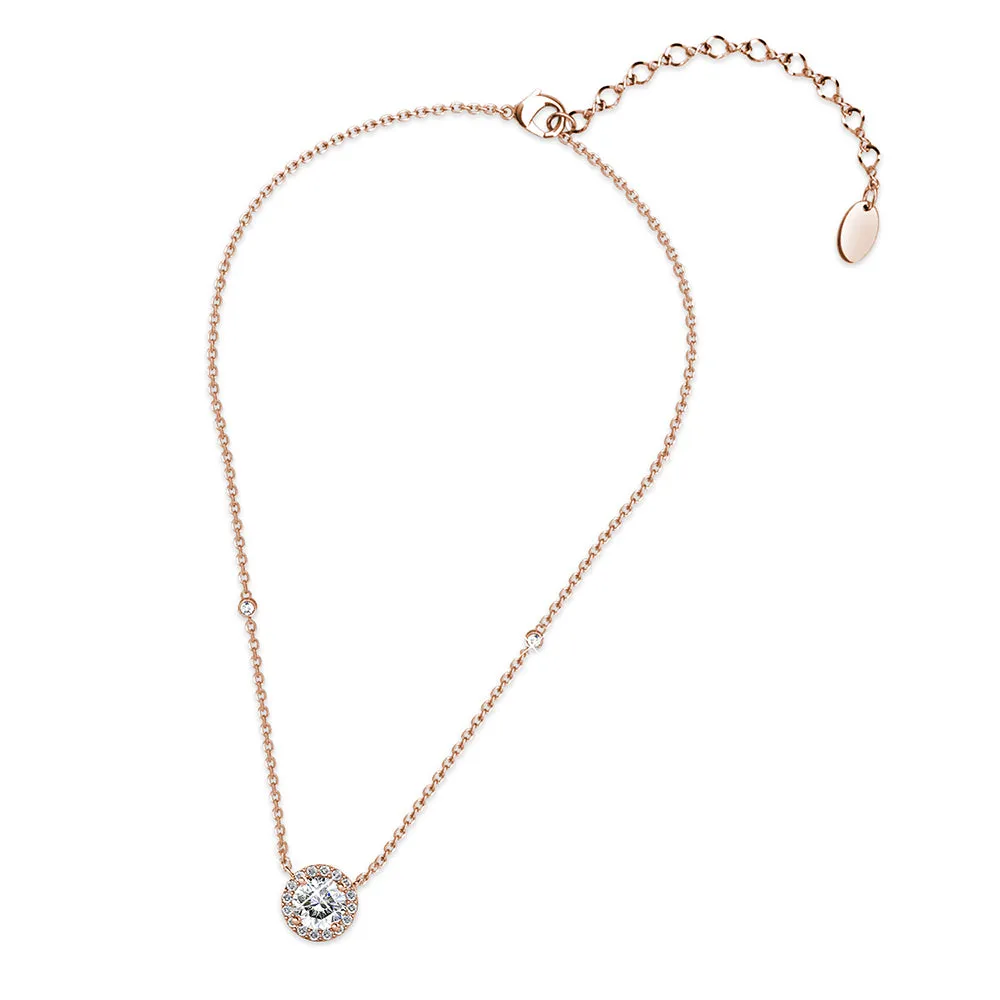 Boxed Sacred Circle Jewellery Set embellished with Crystal from SWAROVSKI in Rose Gold