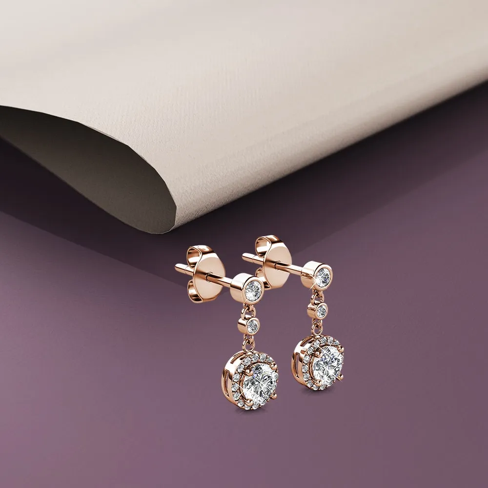 Boxed Sacred Circle Jewellery Set embellished with Crystal from SWAROVSKI in Rose Gold