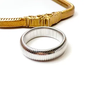 Bracha | She's Bold Chunky Silver Tone Bangle Bracelet