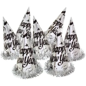 Bulk Silver Foil Party Hats (Case of 12)