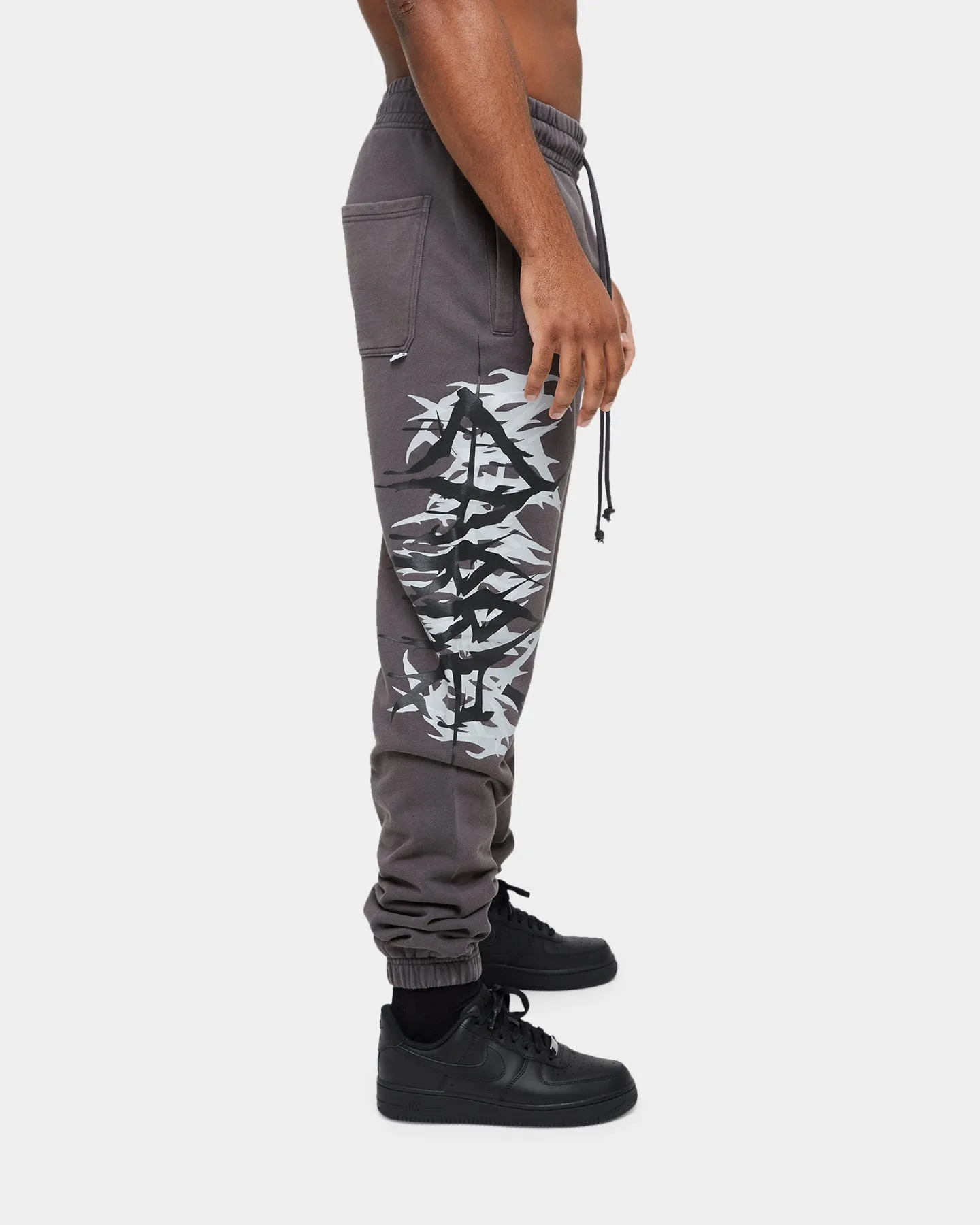 Carre Metalle Distressed Track Pants Washed Grey