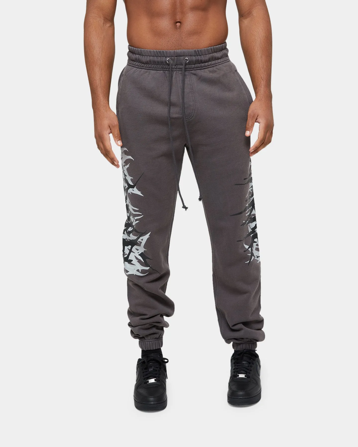 Carre Metalle Distressed Track Pants Washed Grey