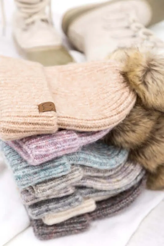 CC Cozy Marled Pom Beanie Hat