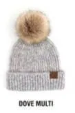 CC Cozy Marled Pom Beanie Hat