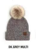 CC Cozy Marled Pom Beanie Hat