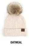 CC Cozy Marled Pom Beanie Hat