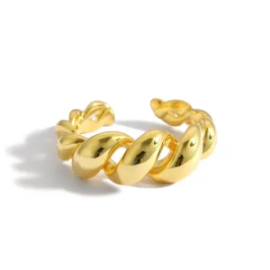 Chunky Twist Croissant Ring