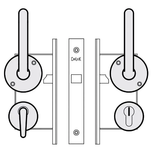 CL100 ADA Lever Sliding Door Handle With Lock