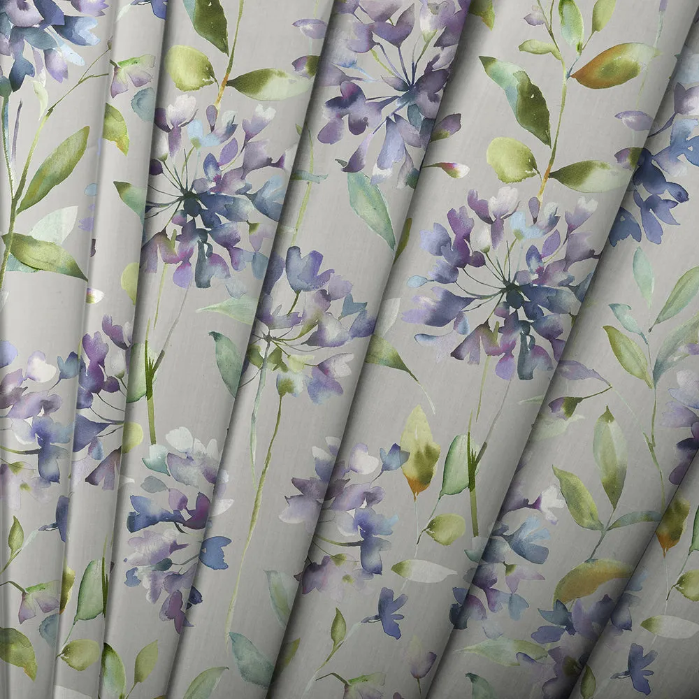 Clovelly Printed Made to Measure Curtains Violet