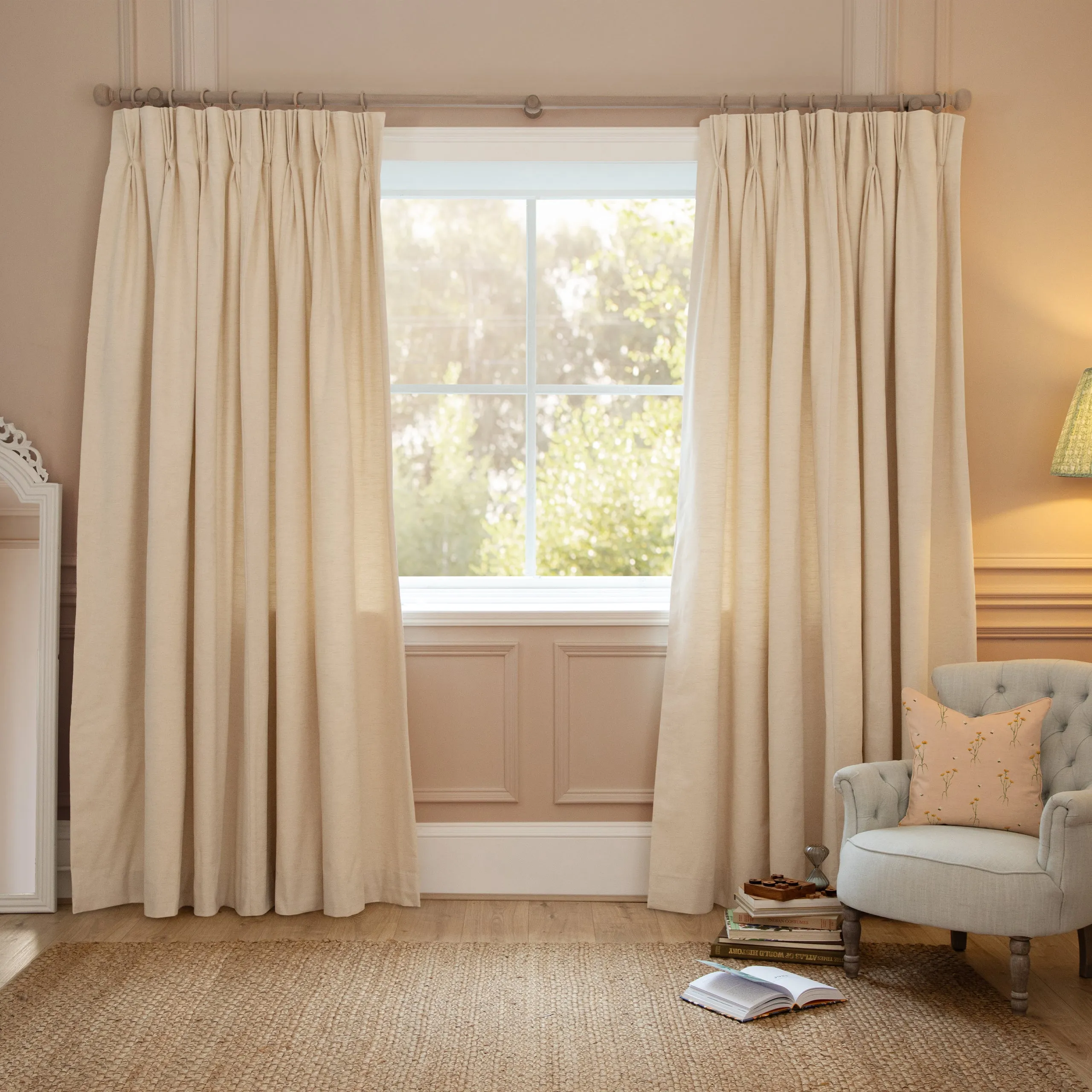 Clovelly Printed Made to Measure Curtains Violet