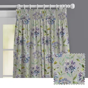 Clovelly Printed Made to Measure Curtains Violet