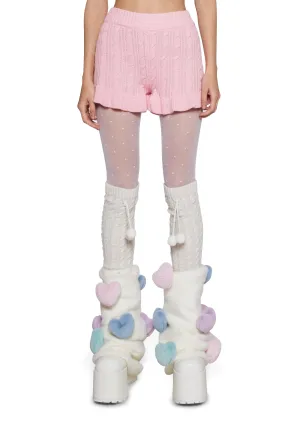 Cozy Snowfall Knit Shorts