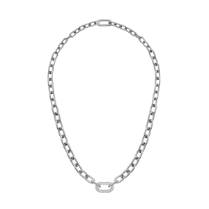 Crystal Link Necklace Silver