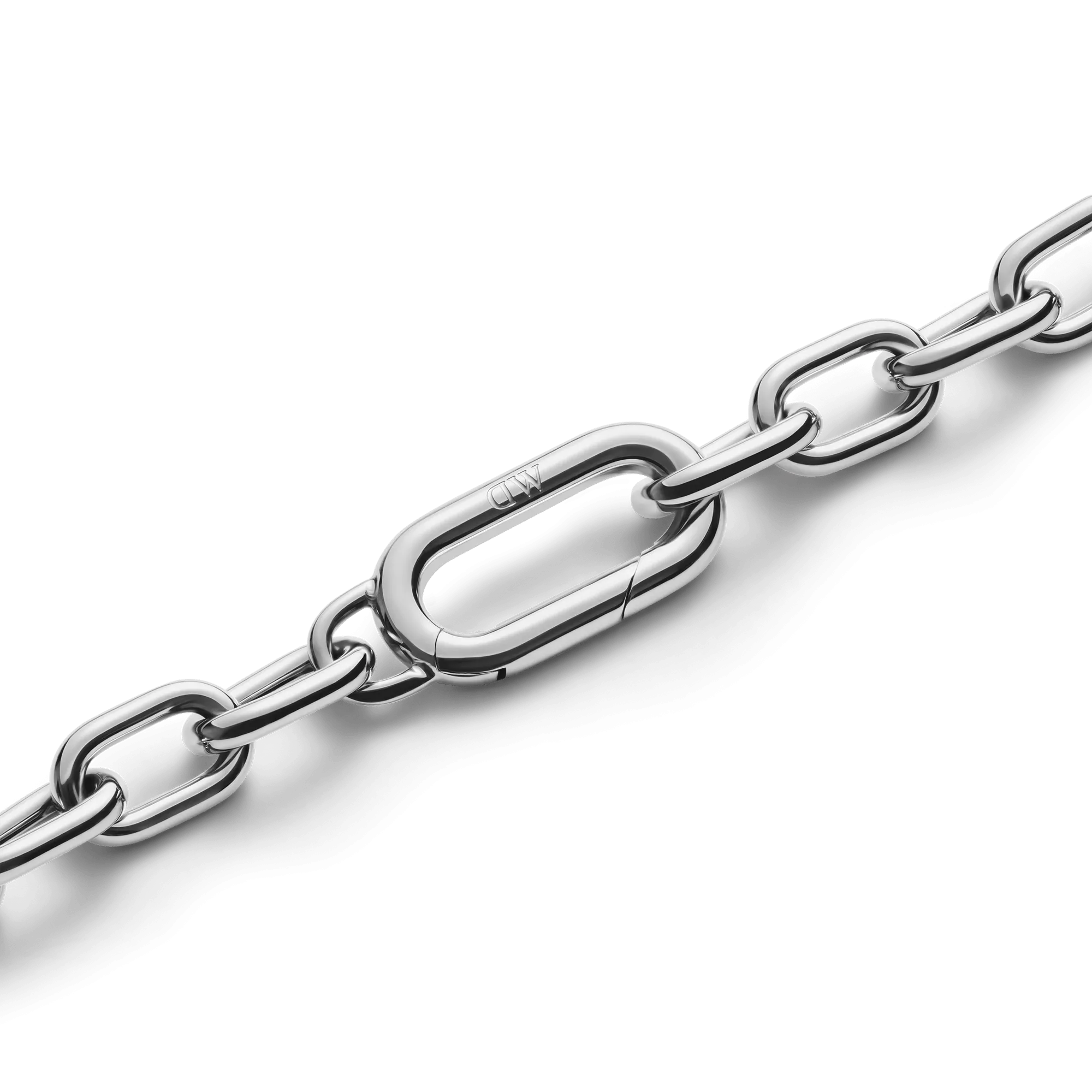 Crystal Link Necklace Silver