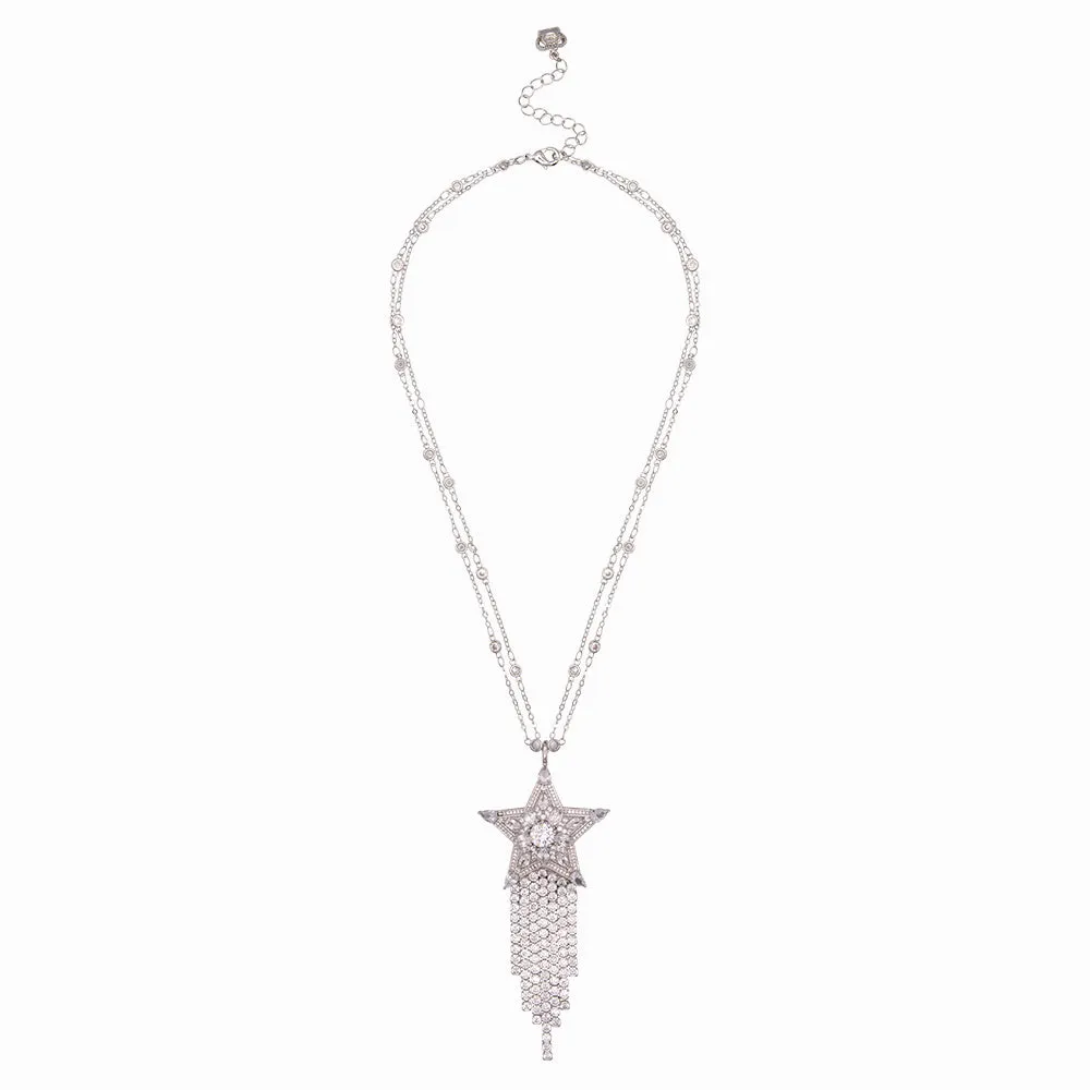 Crystal Star Tassel Necklace