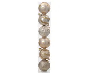 Decoris 15cm Shatterproof Gold Baubles Pack of 6