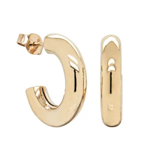 Deja Vu 9ct Rose Gold Hollow Hoop Earrings