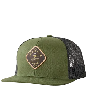 Destinations Trucker Cap in Olive