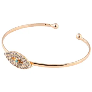 Diamante Evil Eye Charm Cuff Bracelet