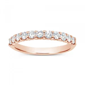 Diamond Band .52 CTW Round Cut 14KRose Gold