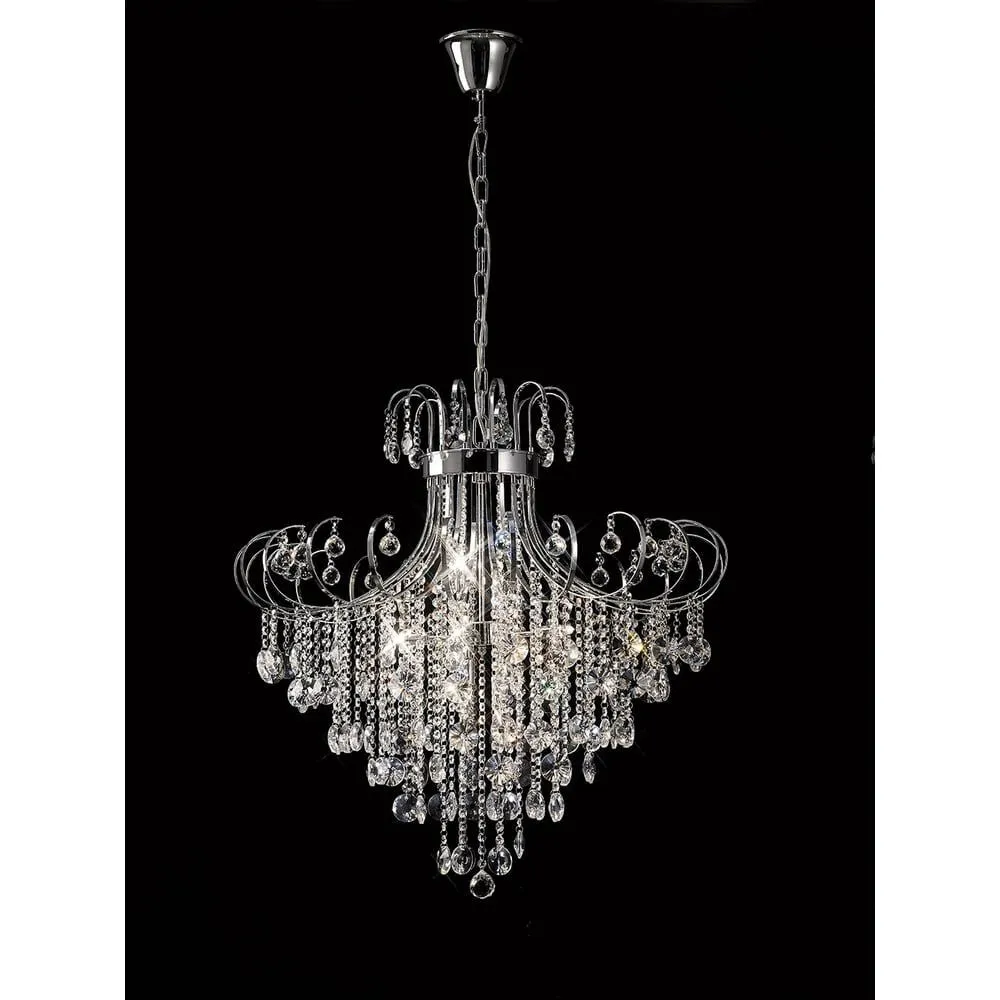Diyas IL31058 Rosina Pendant Polished Chrome/crystal