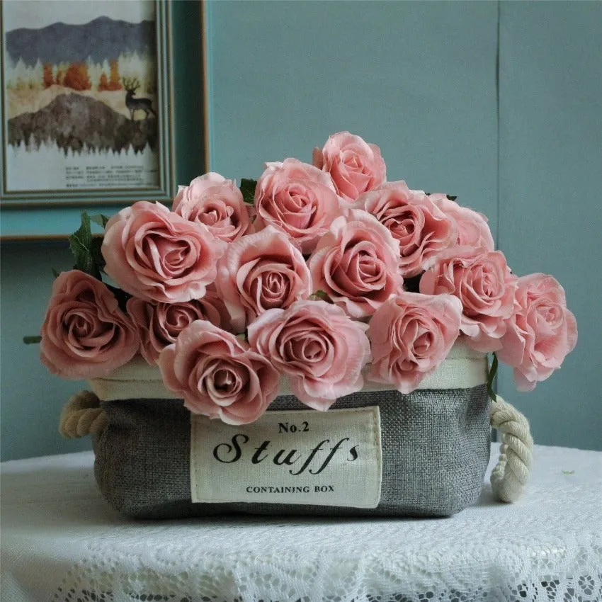 Dusty Rose Wedding Flowers Real Touch Roses