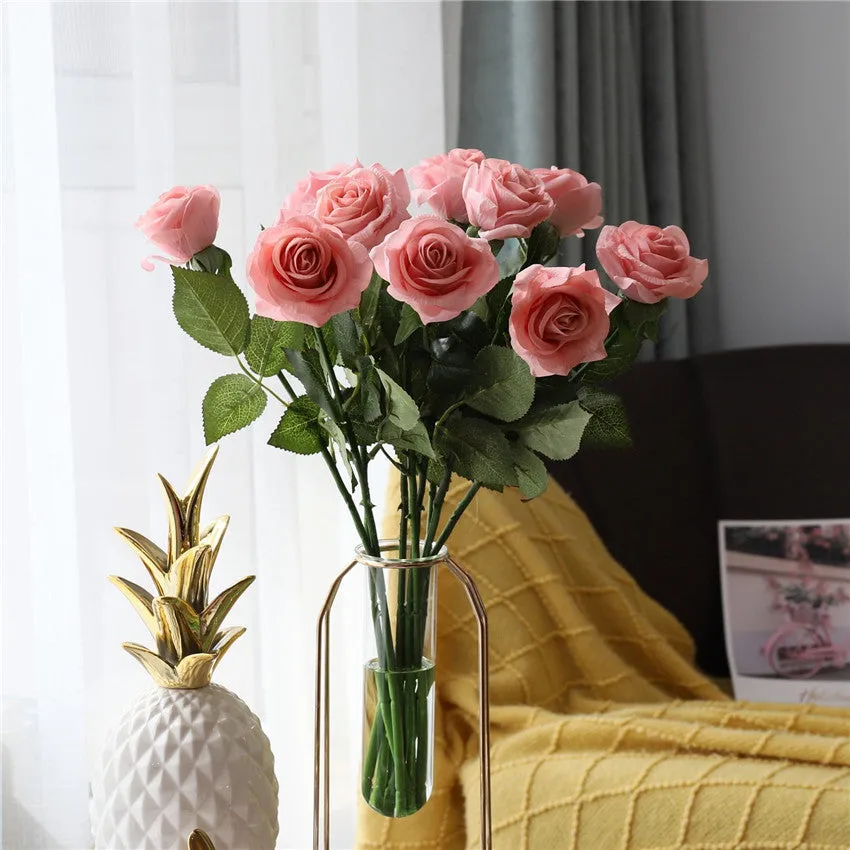Dusty Rose Wedding Flowers Real Touch Roses