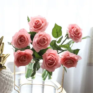 Dusty Rose Wedding Flowers Real Touch Roses