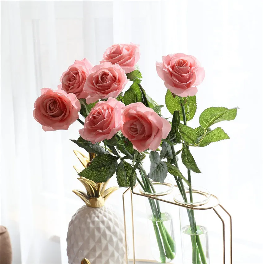 Dusty Rose Wedding Flowers Real Touch Roses